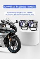 Phare auxiliaire LED Gicoo pour moto et voiture, projecteur à 3 lentilles, 12V, nouveau, étanche IP68, 15000 lumens, 6000K