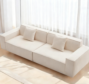 Canapé pouf en forme de haricot bouclé compressé sous vide en éponge, mobilier de salon moderne et créatif, trois places - Product Image 2