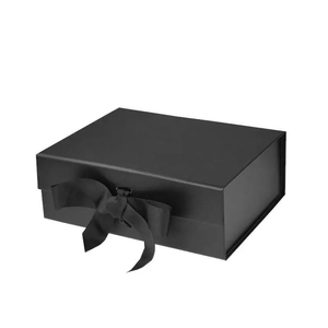 Customized Logo A4 Deep Gift Hampers Rigid Foldable Paper Magnetic Mailer Packaging Gift <b>Box</b> with Ribbon Closure - Product Image 1