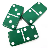 Jeu de dominos double six personnalisé, blocs de dominos multicolores et logo pour jouer au jeu de dominos