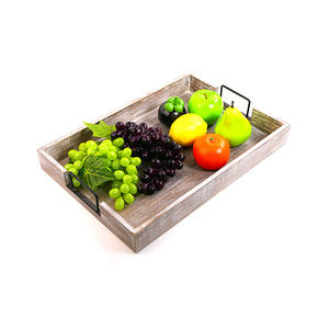 Bandeja de <span class=keywords><strong>madera</strong></span> de alta calidad <span class=keywords><strong>para</strong></span> servir con pintura y asas <span class=keywords><strong>para</strong></span> decoración del hogar - Product Image 6