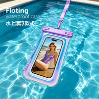 Pochette étanche pour téléphone IPX8, grande pochette transparente, étui en PVC transparent avec cordon de cou pour la natation, la plage, les voyages, les activités de plein air