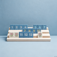 Tuiles de Mahjong Artistiques Modernes en Acrylique Personnalisables pour Jeu de Rummy Géométrique, Idéales pour Tournois, Jeu Décontracté et Fêtes