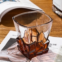 Shunstone 10oz Verre à whisky en cristal Couleur créative Verre de roche de luxe réutilisable avec lumière pour restaurant et fête
