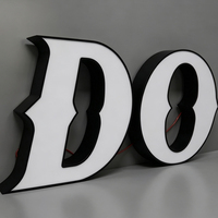 Letras de Canal con Iluminación Frontal LED de Metal Acrílico 3D, Resistentes al Agua IP54, Opciones Multicolor, para Hogar, Oficina, Tiendas, Hoteles