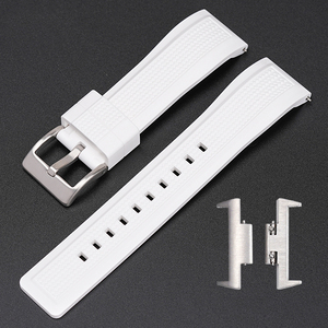 สําหรับ <span class=keywords><strong>Tissot</strong></span> <span class=keywords><strong>Prx</strong></span> นาฬิกา 12 มม.กีฬานุ่มซิลิโคน Watchband อะแดปเตอร์ 22 มม.สายนาฬิกายาง - Product Image 6