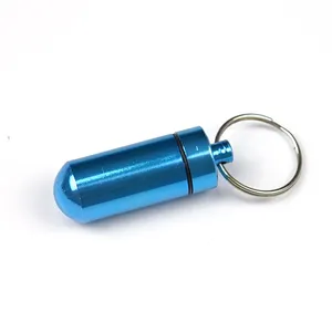 Guangdong Manufacturer Oem Aluminum Metal Pill Case Travel Wallet Waterproof With Key Chain