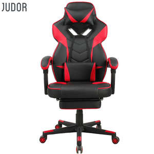 Silla de oficina ejecutiva ergonómica para jugadores de carreras, asiento convertible de cuero sintético para juegos de ordenador - Product Image 1