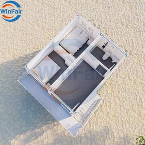 WinFair personalizado de lujo barato prefabricado portátil 2 pisos casa prefabricada <span class=keywords><strong>Villa</strong></span> Sudáfrica contenedor plegable casa con baño - Product Image 2