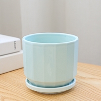 Pots de fleurs en céramique de plantes en argile colorées de haute qualité avec logo pour intérieur et extérieur