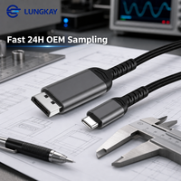 Câble USB-C vers DisplayPort 1.2 tressé LUNG KAY 4K 60Hz 2K 144Hz pour moniteur gaming et MacBook Pro (OEM)