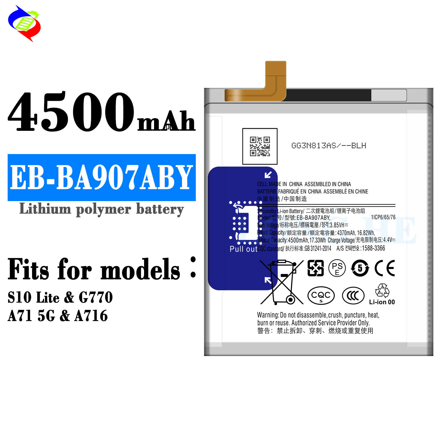 EB-BA907ABY Original Mobile Phone Battery for Samsung A71 5G