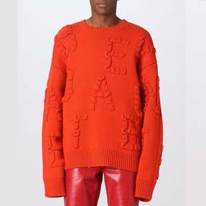 Pull-over en relief personnalisé pour hommes, Pull d'hiver jacquard à manches longues et col rond - Product Image 5