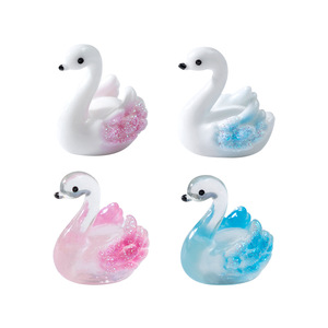 Mini Cisnes de Resina, Adornos para Jardín de Hadas, Figuras Decorativas, Micro Paisaje DIY, Decoración de Musgo, Adornos para Pasteles, Decoración para Macetas y Hogar - Product Image 5