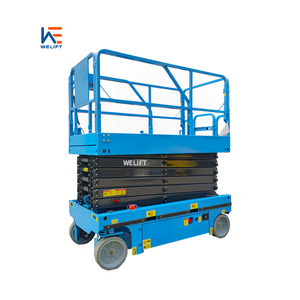 Petite machine de nettoyage de vitres de grande hauteur Élévateur à ciseaux pour espace étroit entièrement automatique Équipement de levage à ciseaux personnel de 19 pieds - Product Image 1