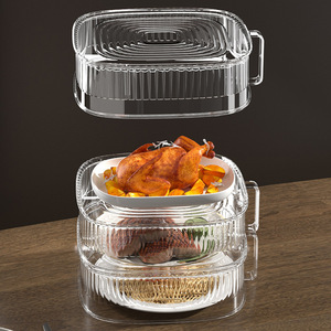 Multi Layer Food Cover Cylinder Clip On Dustproof Storage Container For Kitchen Leftovers Dishes - Product Image 3