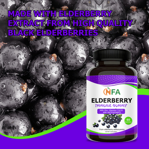 OEM/ODM Premium Elderberry Immune Gummies with Black Elder Extract Immune Support Benefits <b>Your</b> Body Needs Year-Round Gummies - Product Image 3