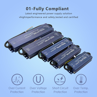 Fuente de Alimentación LED Impermeable de 5 Años de Duración, DC 12V/24V/48V 60W-500W, Voltaje Constante, Salida Única, Controlador de Luz de Inundación, Transformador IP67