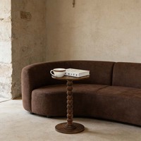 Console étroite moderne en bois massif avec rangement pour petits espaces de vie