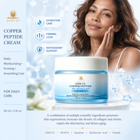 Krim Peptida Tembaga Grosir GHK Cu Squalene Pengencang Kulit Tekstur Lembut Kemasan 50g untuk Merek Kecantikan