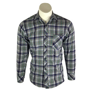 Clásico personalizado hombres casual de manga larga a cuadros de camisa - Product Image 1