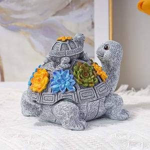 En gros Tortue Ornement De Bureau Cendrier Salon Table Basse Décoration Résine Artisanat Tortue Cendrier - Product Image 1