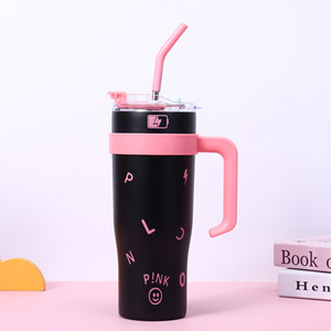 Stainless Steel Tumbler 40L Vacuum <b>Insulated</b> Portable Travel <b>Mug</b> With Straw For Outdoor Use - Product Image 2