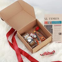 Boîte postale pliante en papier Kraft brun écologique, boîtes cadeaux en carton Recyclable pour l'expédition