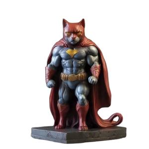 Polyresin Hero <strong>Figurine</strong>/Statue/sculpture, Custom Resin Super <strong>Cat</strong> Action Figure for Home &amp; Office Decoration OEM - Product Image 1
