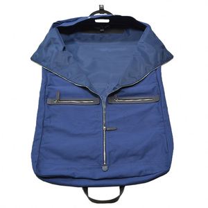 Échantillon Gratuit - Housse de Transport Pliable de Luxe Faite à la Main pour Costume Homme en Toile Bleu Foncé - Sac de Voyage et de Mariage pour Costume - Product Image 6