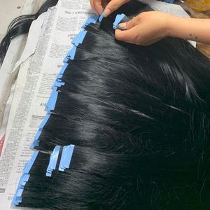 Raw Tape Hair Extension Grosir Vendor Indian Hair Tape Manusia Ins Hair UNTUK WANITA HITAM - Product Image 6