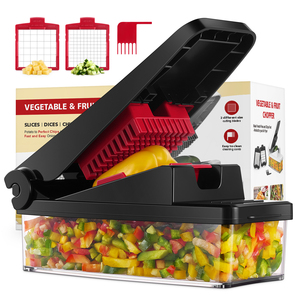 <span class=keywords><strong>Coupe</strong></span>-légumes multifonctionnel en plastique avec lames en acier inoxydable - Accessoire de cuisine manuel pour légumes, oignons et <span class=keywords><strong>mandoline</strong></span> - Product Image 4