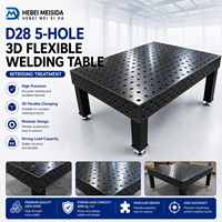 Plateforme de soudage modulaire flexible 3D en fonte Meisida D28 à cinq trous, surface nitridée pour la précision robotique