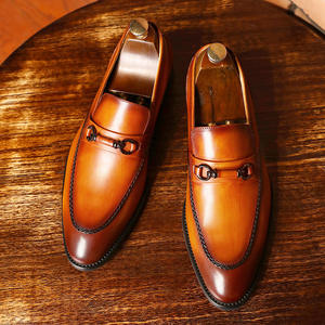 Zapatos de Vestir de Cuero para Hombre, Mocasines Suaves de Punta, Zapatos Formales de Oficina, Calzado de Moda Oxford, Mocasines Casuales Planos de Otoño - Product Image 1