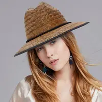 Cappello di jazz della paglia di Panama del cappello dell'erba del parasole del cappello da sole della spiaggia delle signore di estate 2022 all'ingrosso