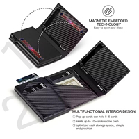 Portefeuille intelligent avec traqueur RFID Air Tag pour hommes, porte-cartes en aluminium anti-RFID, porte-cartes minimaliste en cuir microfibre, porte-cartes pop-up