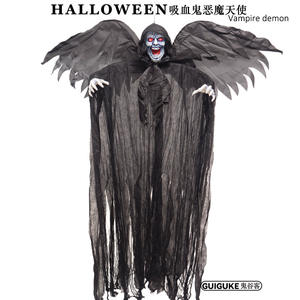 Halloween aile diable ange <span class=keywords><strong>Vampire</strong></span> squelette suspendu fantôme décoration lumineuse terreur atmosphère pendentif décoratif - Product Image 2