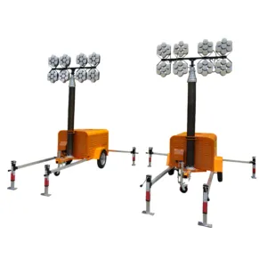 Ánh sáng di động tháp Máy phát điện Powered Led cao mast ánh sáng Kính thiên văn thủy lực DIESEL khai thác mỏ xây dựng ánh sáng