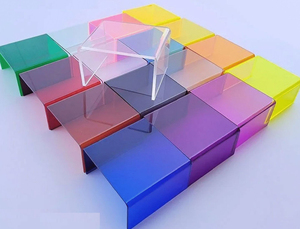 Rak pajangan akrilik pelangi iridescent, rak susun U, rak buffet, untuk kue, cupcake, boneka, aksesoris, dapat dikustomisasi - Product Image 5
