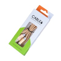 Boîte d'emballage pour câble de données mobile Boîtes de papier d'art Boîte d'emballage vide avec logo personnalisé pour ligne de câble