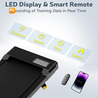 Tapis de Marche Stable et Incliné 2 en 1 Sous Bureau, Tapis Roulant Électrique Compact pour la Maison et le Bureau Avec Application