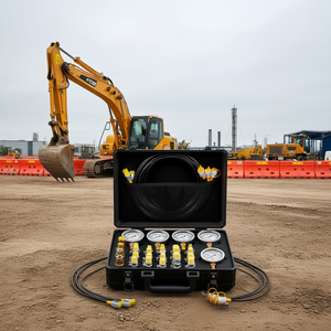 Kit de test de pression hydraulique Vevor 150 900 2300 6000 9000 Psi 5 manomètres pour excavatrice et machines de construction - Product Image 2