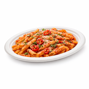 Piatto rotondo in bagassa 100% biodegradabile per alimenti caldi e freddi - Product Image 2