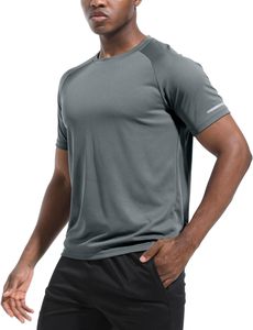 Magliette Sportive da Uomo in Jersey Tinta Unita, Ecologiche, Traspiranti, per Allenamento e Corsa, Asciugatura Rapida, Assorbimento dell'Umidità, per <span class=keywords><strong>Palestra</strong></span> e Atletica - Product Image 2