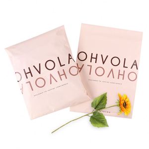 Sac d'expédition postal en polyéthylène rose recyclable de haute qualité, sac d'emballage express, logo personnalisé imprimé, fourniture pour les vêtements - Product Image 1