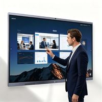 Pizarra Interactiva Inteligente 4K UHD de 85 Pulgadas, Android 14 OPS, para Negocios y Educación, Uso en Interiores, 20 Puntos Táctiles, para Tiendas Minoristas, 1 Año de Garantía Gráfica