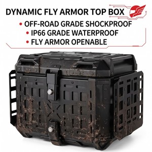 Bauletto Moto Universale in Alluminio 36L/45L/56L/65L con Doppia Chiusura Rinforzato a Doppia Piastra Resistente IPX4 Argento - Product Image 2