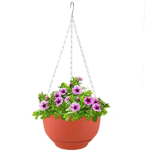 Plastic Opknoping Planter Mand Self Watering Bloempot Met Afneembare Voet Voor Indoor Outdoor Huis Planten Tuin Decor