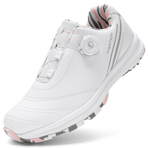 Chaussures de <span class=keywords><strong>golf</strong></span> respirantes pour femmes avec boucle rotative, crampons fixes, semelle en caoutchouc, soutien d'entraînement, logo personnalisé - Product Image 4