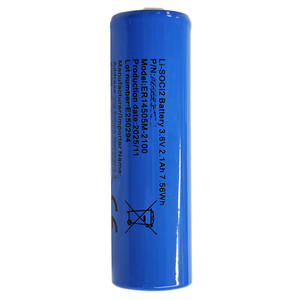 Batterie lithium haute performance ER14505M 3.6V 2100mAh Li-SOCl2, cellule spirale pour appareils sans fil - Product Image 2